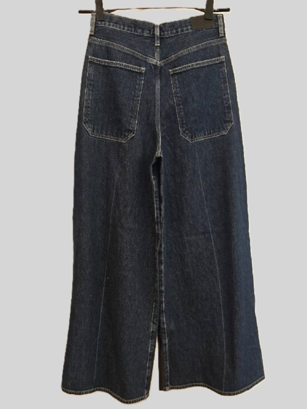 NEW RARE $395 GOLDSIGN THE PALMER WIDE LEG DENIM JEANS IN DK BLUE SIZE 27 - Picture 4 of 15